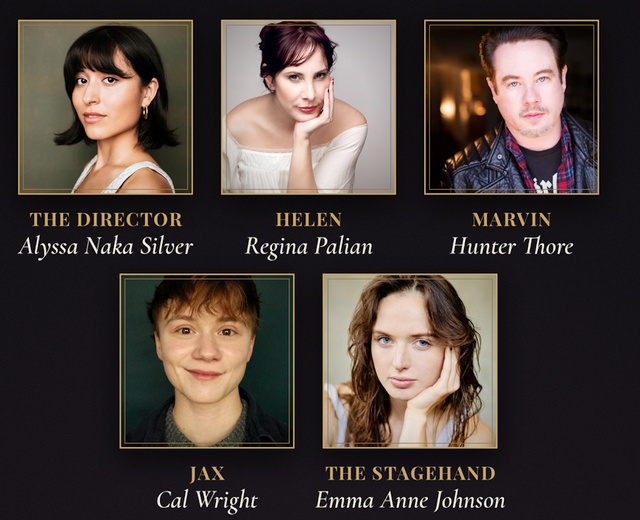 Portraits of the five cast members of Funeral of god.
